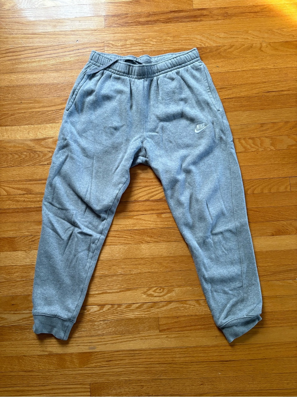 Nike Light Gray Men's Fleece Joggers